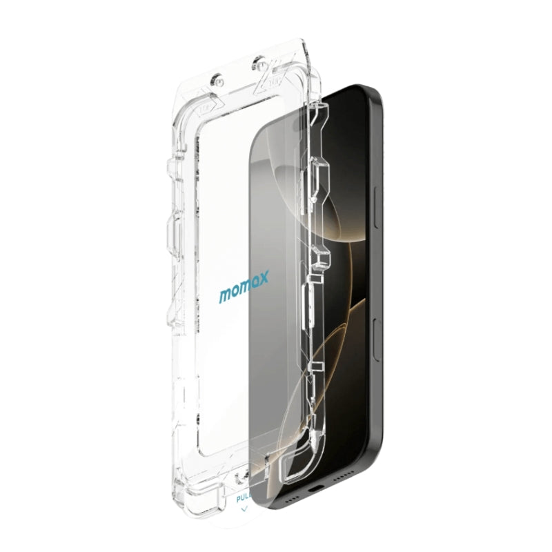 لاصق الشاشة Momax GlassPro+ Ultra Clear HD Tempered Glass حماية  9H  فائقة الوضوح لـ iphone 17pro