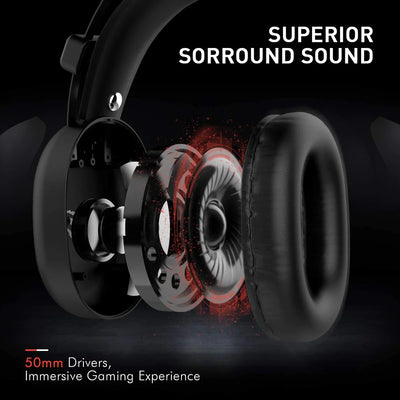 سماعة الألعاب Havit H2016d السلكية (RGB) توافق متعدد الأجهزة، صوت غامر  3D ، وإضاءة RGB عبر منفذ USB