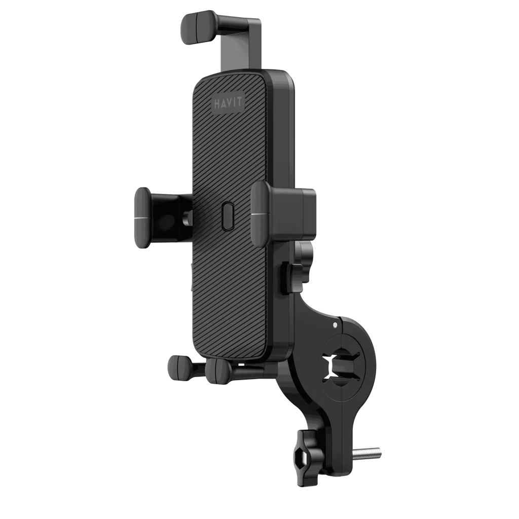 حامل الهاتف Havit ST7137   حامل متعدد الاستخدامات: تصميم لـ Motorcycle/Car، قبضة محكمة، ودوران 360∘