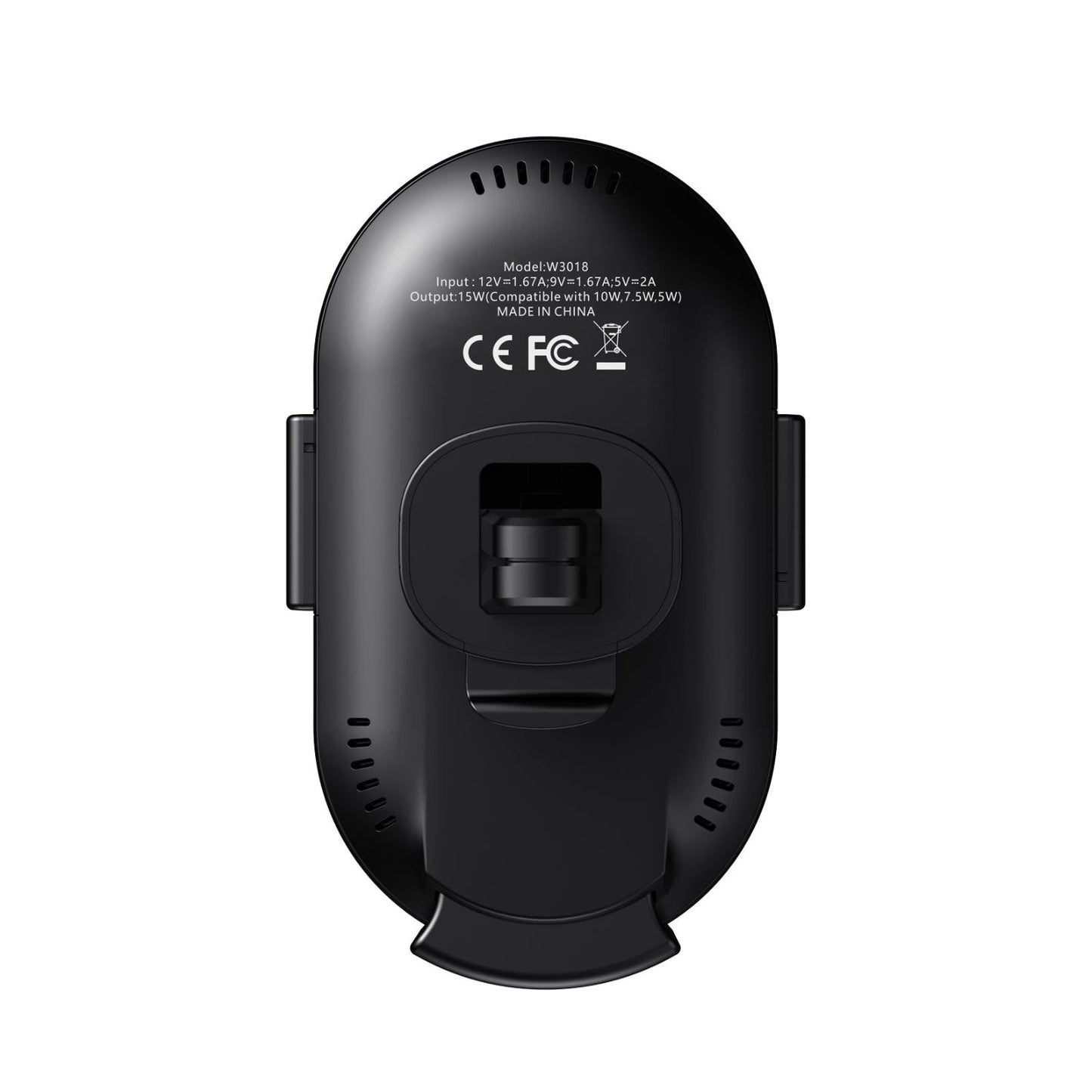 ستاند سيارة وشاحن لاسلكي Havit W3018 شاحن لاسلكي سريع بقوة  15W  وحامل هاتف للسيارة باللون الأسود