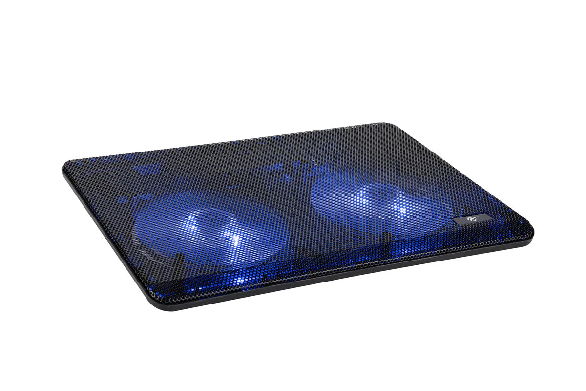 ستاند تبريد الحاسوب Havit HV-F2035 ( Ultra-Slim ) التبريد الأساسي: مروحتان كبيرتان، هيكل نحيف من الألومنيوم، ومحمولية عالية