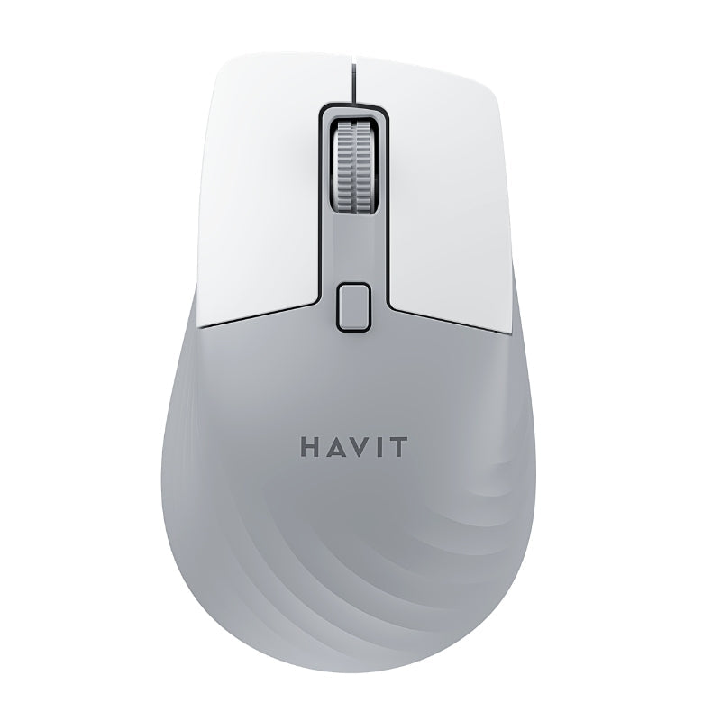 ماوس Havit MS58WB اللاسلكي ( Dual Mode ) الماوس المتعدد:  5  أزرار صامتة،  DPI  قابل للتعديل، واتصال مزدوج ( 2.4GHz+BT 5.2 )