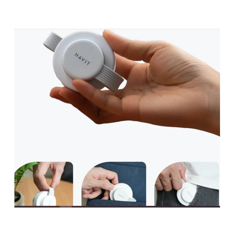 شاحن هافيت اللاسلكي القابل للطي (Havit) - الموديل W3105 شاحن سفر 3 في 1: اشحن هاتفك، ساعتك، وسماعاتك في آن واحد